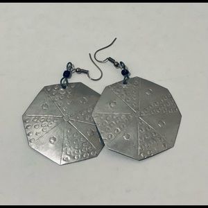 Circular metal earrings